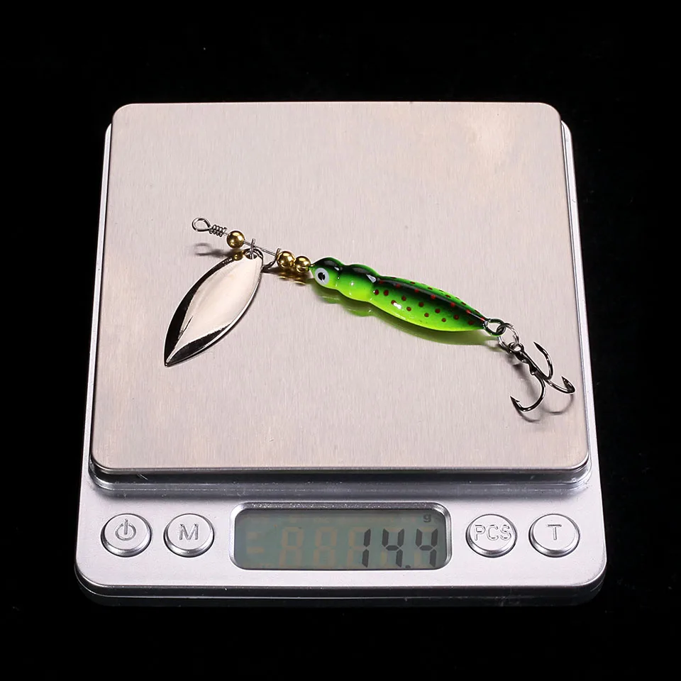 WALK FISH 4 шт./лот 9 см 14 г рыболовные приманки ложка металлическая блесна