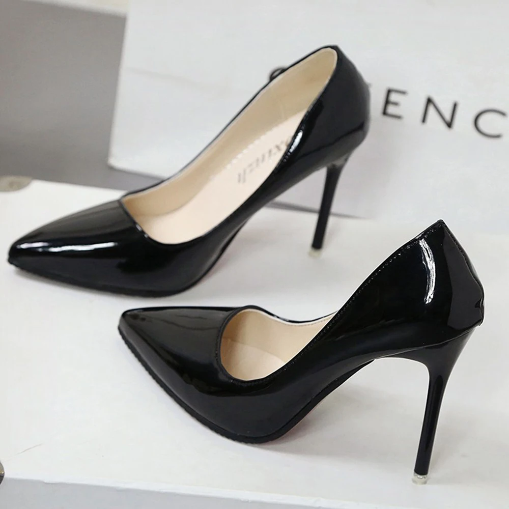 

7cm High Heels Sheos All Real Leather Woman Brand Wedding Shoes Pumps Black Nude Thin High Heels White Womens Shoes