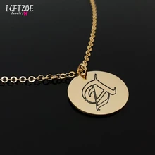 Custom Jewelry Personalized Engrave Old English Initial Necklaces Women Men Silver Gold Rose Choker Necklace Bridesmaid Gift BFF handmade custom jewelry any personalized name necklaces women men silver gold rose choker necklace engraved bridesmaid gift idea