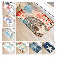 Hongbo Creative Rugs Washable Marine Life Carpet Mats Bedroom Starfish Conch Seahorse Pattern Non-Slip Floor Mats Area Rug Hongbo Creative Rugs Washable Marine Life Carpet Mats Bedroom Starfish Conch Seahorse Pattern Non-Slip Floor Mats Area Rug