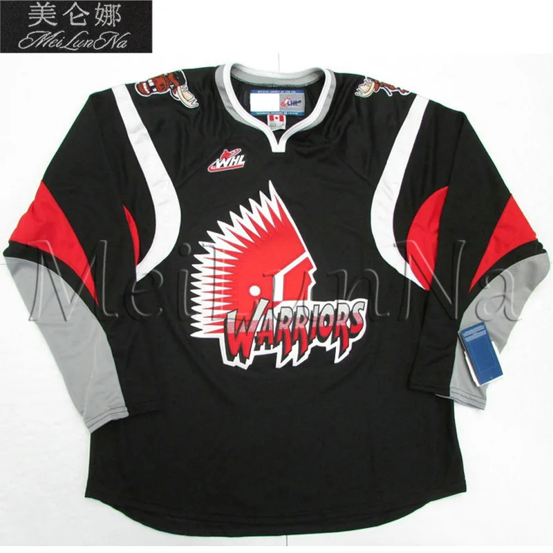 

MeiLunNa Custom WHL Moose Jaw Warriors Jerseys 21 Brett Howden 28 Ryan Smyth 9 Theoren Fleury Home Road Sewn On Any Name NO.Size