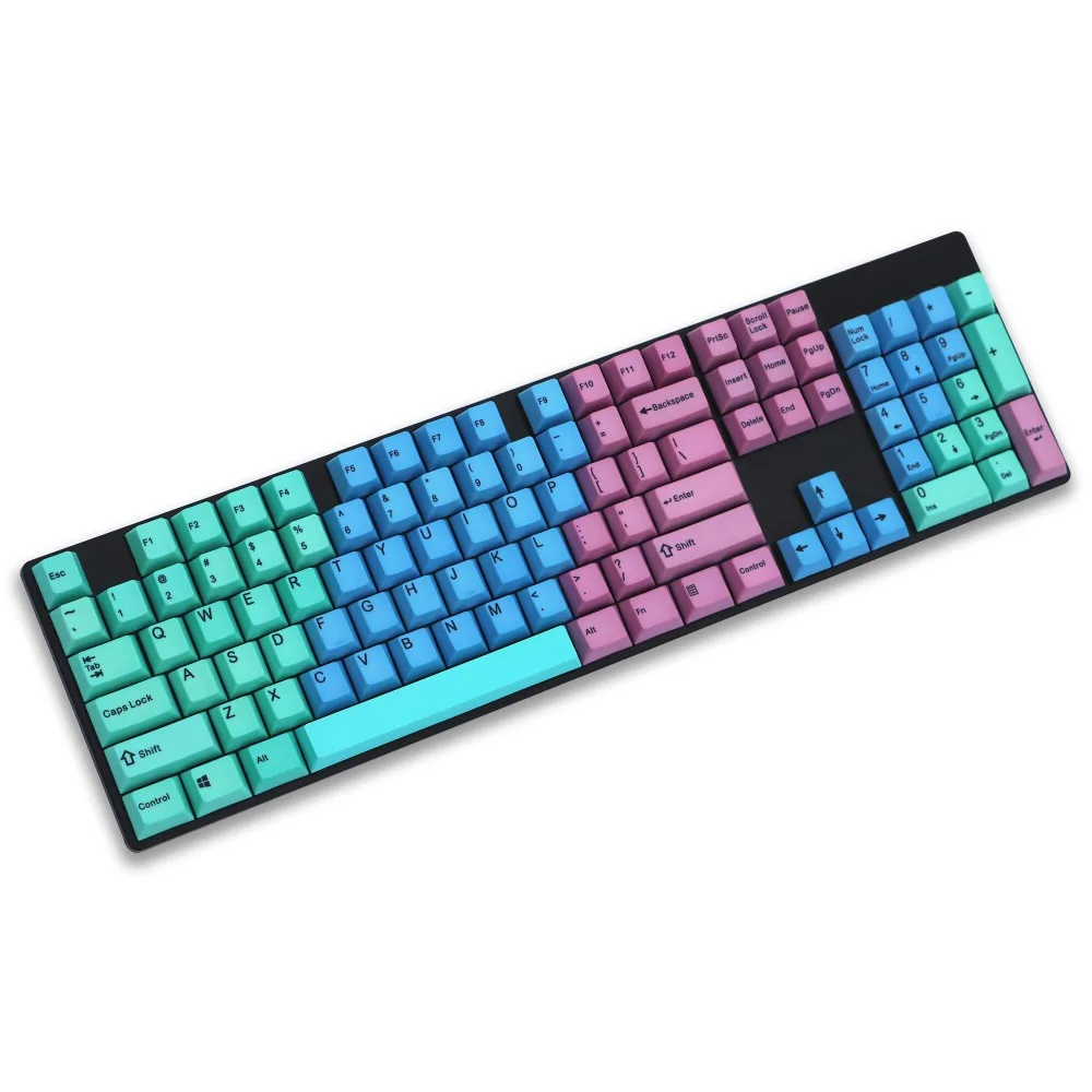 

Three color combinations 104 keys PBT Cherry Profile dye sublimated MX Switch For Mechanical keyboard keycap,Not a keyboard.