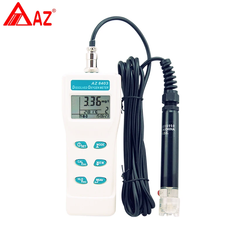  AZ8403 Oxygen analyzer meter aquarium oxygen density sensor Probe Portable dissolved oxygen meter w