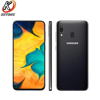 Перейти на Алиэкспресс и купить Абсолютно Новый Samsung Galaxy A30 A305F-DS 4G LTE мобильный телефон 6,4 дюйма 4 Гб ОЗУ 64 Гб ПЗУ Восьмиядерный Android 9,0 отпечаток пальца две sim-карты