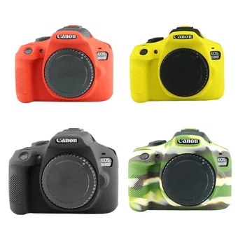 

Soft Silicone Rubber Camera Protective Body Cover Case Skin For Canon 1500D Camouflage Red Yellow Black