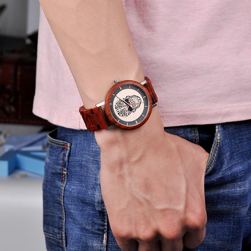 BOBO BIRD Men watch Wooden Watches Quartz Wristwatch Personalized LOGO Women Watch Unisex Clock for DROP SHIPPING