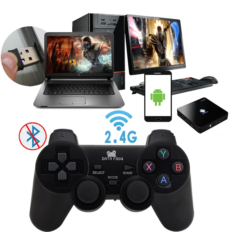 Беспроводной геймпад пк для PS3 Android Phone tv Box джойстик 2,4G джойстик игровой контроллер пульт дистанционного управления для Xiaomi OTG Смартфон