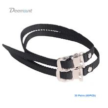 Deemount 30 Pairs Bicycle Pedal Band Cycling Spinning Non Skid Shoe Toe Casing Tie Harness Strap Rope Bike Riding Safety Belts