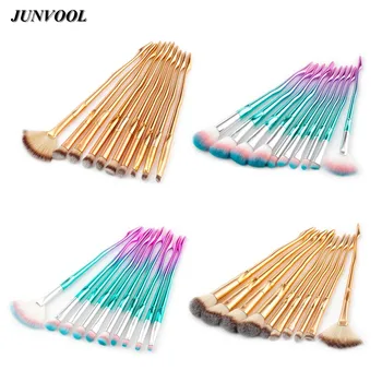 

Beauty Legs Makeup Brushes Mermaid Powder Eye Shadow Foundation Eyebrow Fan Brush Colorful Comestic Tools Diamond Design