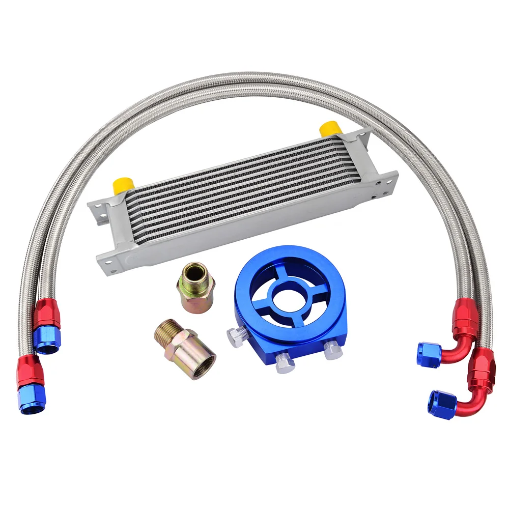 Motors Filter Relocation Kit 10 Row AN10 Universal Engine Transmission