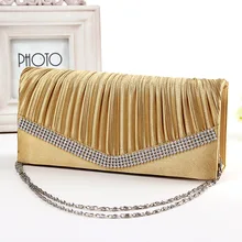 2017 gefalteten Abendtasche mit Diamant Modemarke Party Handtasche Kette Abendessen Tag Kupplung Vintage Handtasche Weiblichen Beutel Tote WY019