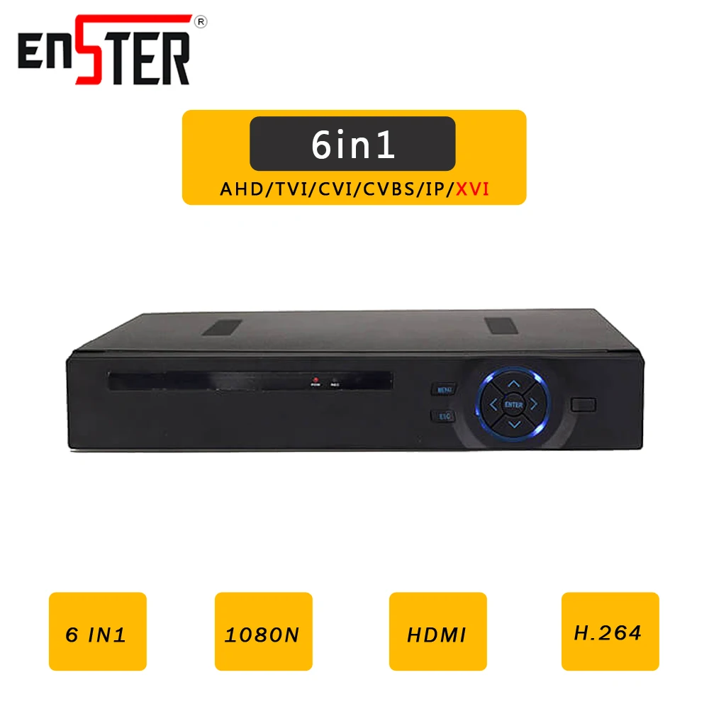 

Enster AHD/N DVR 4CH 8CH CCTV AHD Hybrid DVR XVR 1080P NVR 6in1 Video Recorder For AHD Camera IP Camera Analog Camera CVI Camera