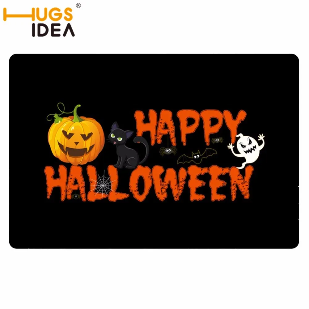 

HUGSIDEA Halloween Skull Print Doormats Welcome Door Mat Tapete Hallway Kitchen Floor Mats 40*60CM Home Decor Felt Carpet