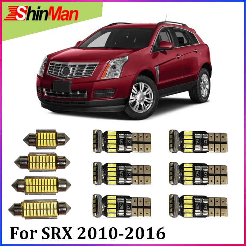 ShinMan16x светодиодный светильник для автомобиля салона ing Cadillac SRX интерьера Kit 2010 2016