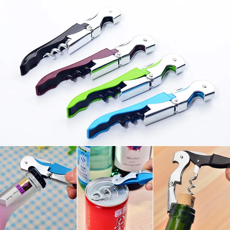Multi functional Red Wine Vintage Bottle opener Portable Folding Grape