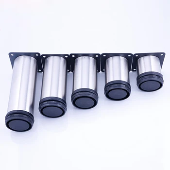

4pcs Cabinet Metal Legs Adjustable Stainless Steel Kitchen Feet Round Stand LB88