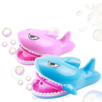 

Creative Automatic Shark Bubble Machine Toys Cool Musical Lighting Cute Cartoon Shark Bubble Gun For Kids Outdoor Beach Toy Gift