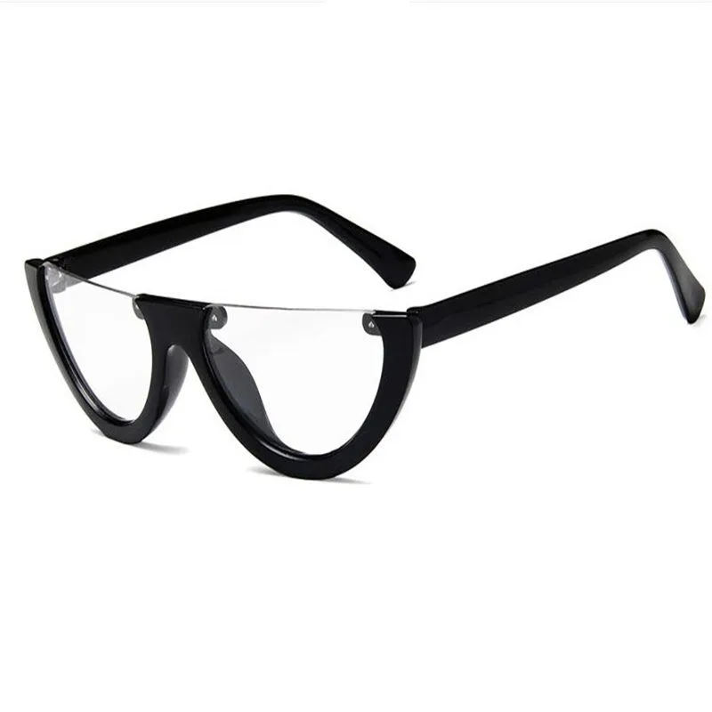 Солнцезащитные очки женские полуоправы прозрачные ретро красочные сексуальные женские винтажные Feminino маленькие солнцезащитные очки UV400