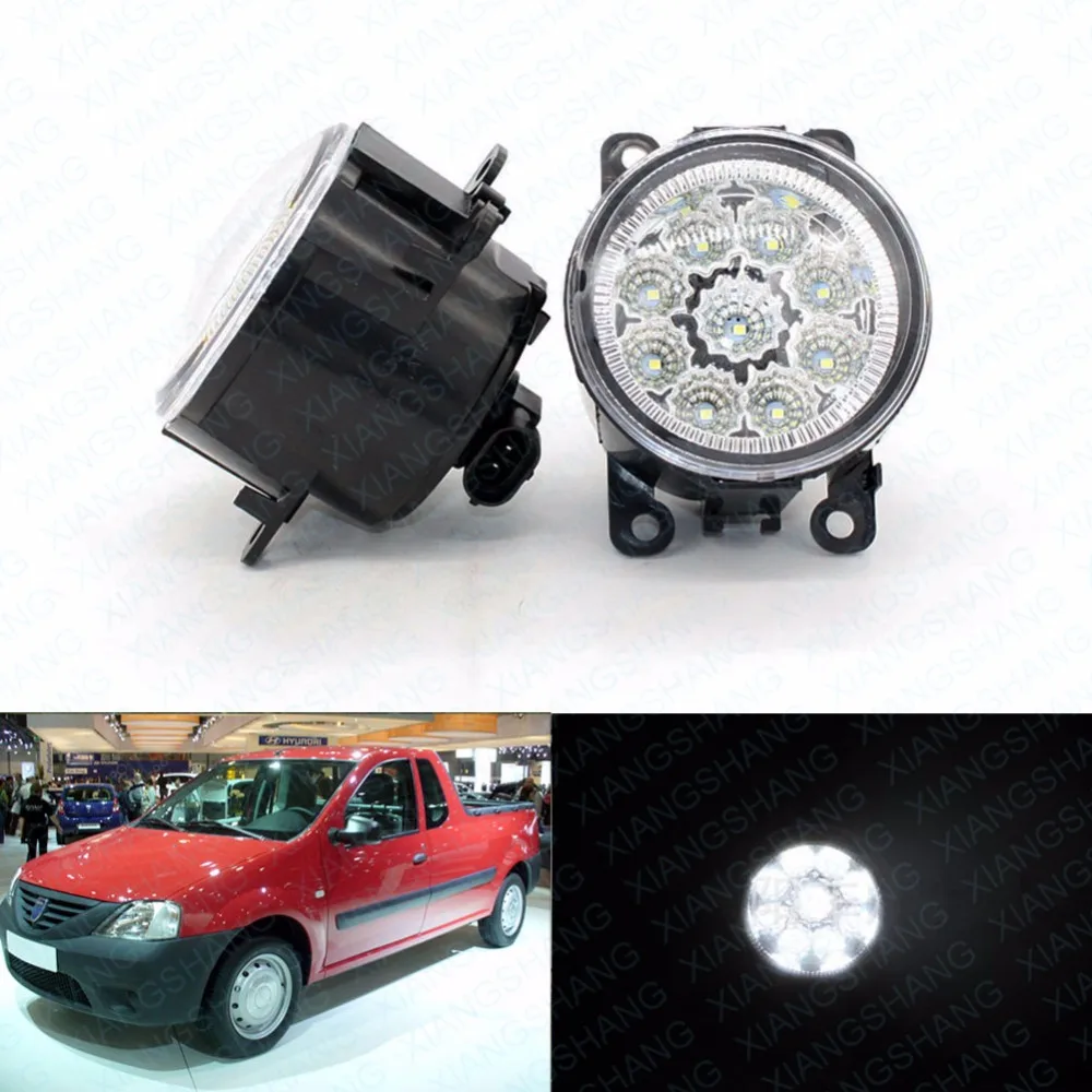 

2pcs Car Styling Round Front Bumper LED Fog Lights DRL Daytime Running For DACIA LOGAN Saloon LS_ 2004-2012 Automative lighting