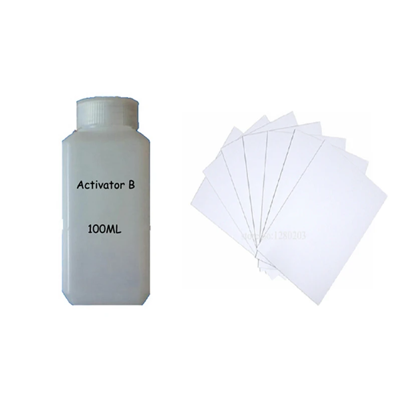 

100ML Activator B +10Pieces A4 Size Hydrographic Film, Activator B For Water Transfer Printing Film
