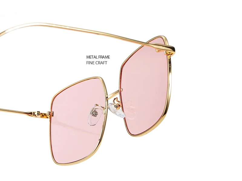 Pro acme фирменный дизайн негабаритные модные квадратные солнцезащитные очки для женщин металлическая оправа солнцезащитные очки женские