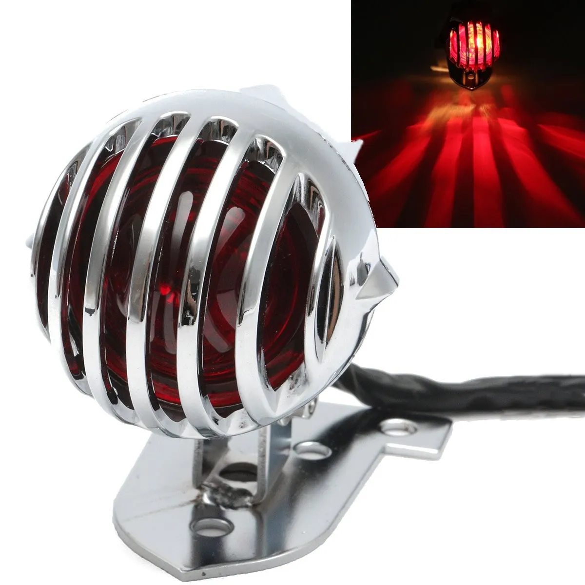 

Chrome Motorcycle Rear Tail Brake License Light For Harley Bobber /Chopper /Yamaha