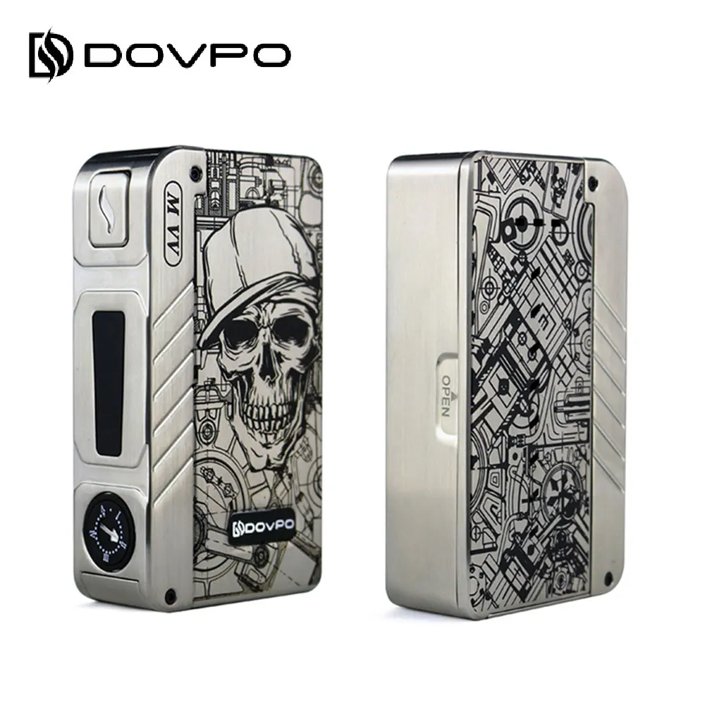 

Original DOVPO M VV Box MOD with 4-LED Light Display & Adjustable Voltage 6.2-8.4V No 18650 Battery 280W Output Power E-cig Mod