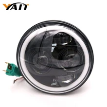 5 3/4″ Daymaker LED Headlight with White Halo Ring for Harley Sportster and Dyna replacement for all 5.75″ motorcycle headlamp