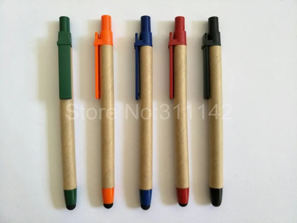スタイラス付きナチュラルペーパーバレルecoボールペン タッチスクリーンリサイクルペン1000個スタイラスチップペン Ballpoint Pen Pen Withpen With Stylus Aliexpress