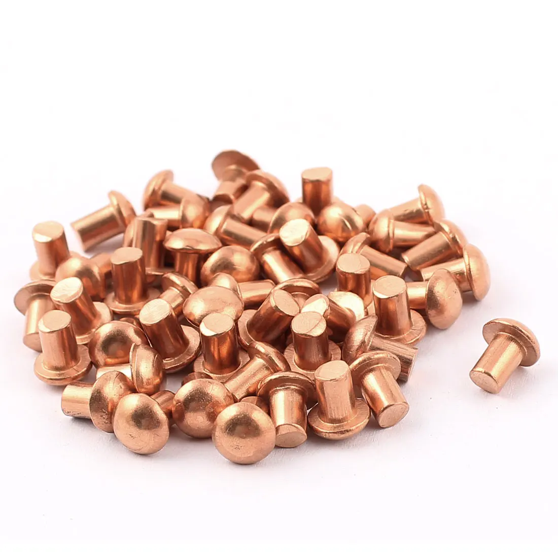 

50 Pcs 5/32" X 13/64" Round Head Copper Solid Rivets Fasteners
