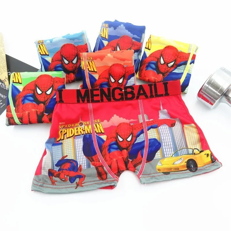 

4 Pcs/lot Children Underpants Four Straight Angle Jiao Spiderman Panty None Boys Underwear Kids Baby Girl Clothes Briefs Panties