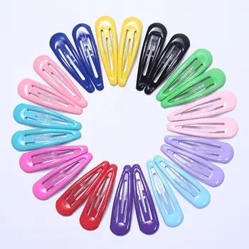 

New 2PCS 5cm Snap Hair Clips for Girls Hair Pins BB Clips Candy Color Metal Barrettes for Baby Women Hair Styling Accessories
