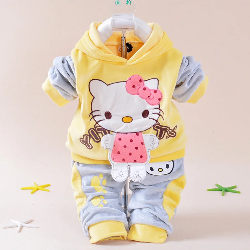 Childrens Clothing New Long-Sleeved Casual Two-Piece Suit Girls 2 Pieces Sets