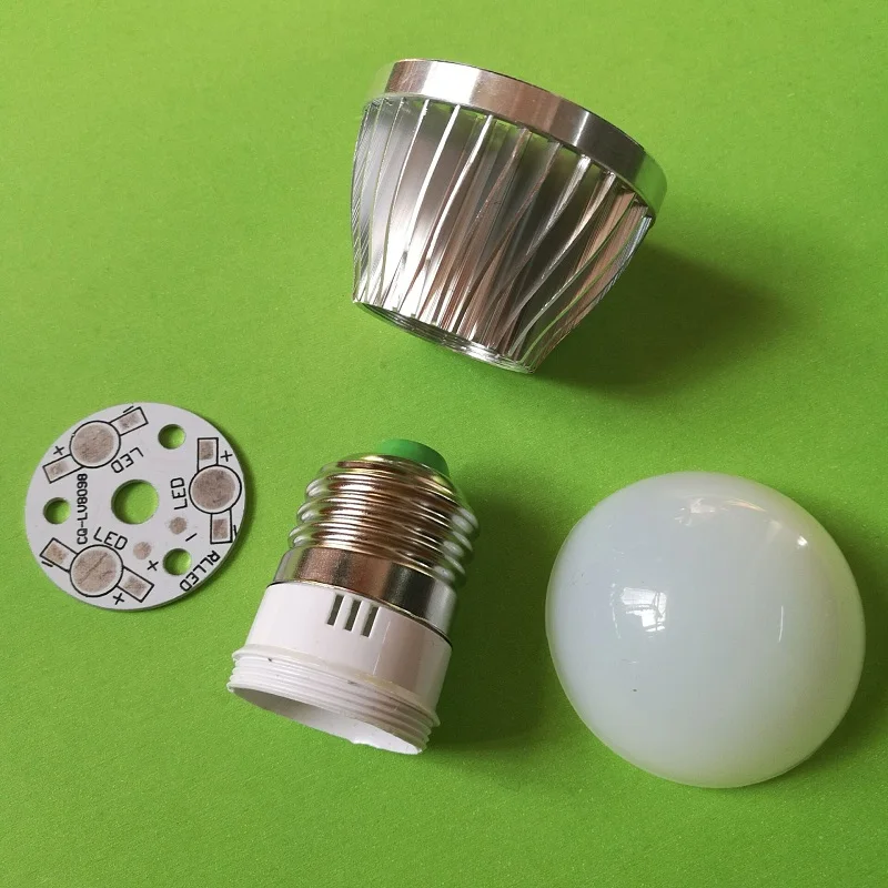 DIY E27 винтовой светодиодный светильник с шариковым пузырьком 3 Вт Алюминиевый Чехол