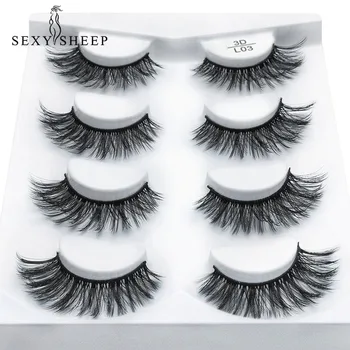 

SEXYSHEEP 2/4 pairs natural false eyelashes fake lashes long makeup 3d mink lashes eyelash extension mink eyelashes for beauty