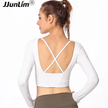 Для женщин Фитнес рубашки спортивный Топ Мягкий Йога бюстгальтер тренировки тренажерный зал топ футболки Push Up Спорт майка Для женщин Джерси рубашки топ для бега