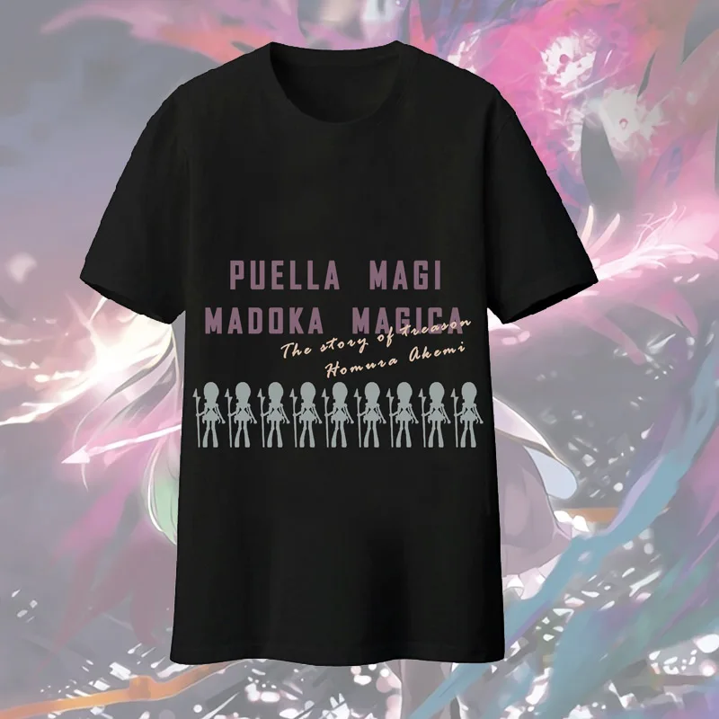 Puella Magi Madoka Magica Akemi Homura черная футболка Аниме Мужская футболка хлопок короткий рукав тройники топы
