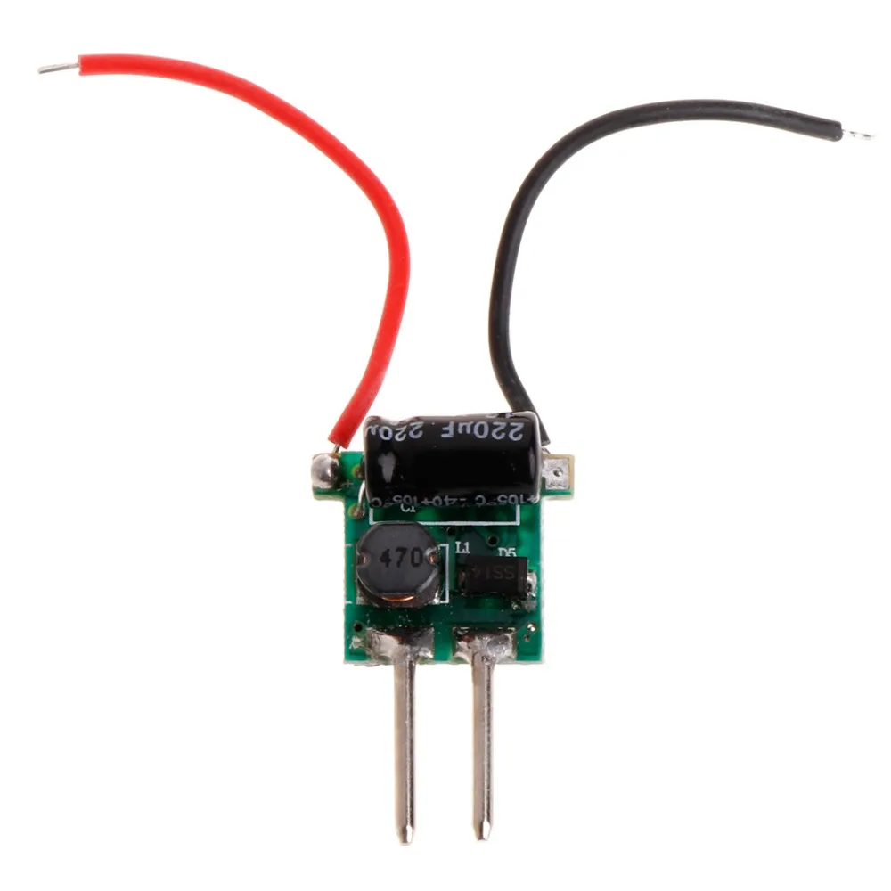 1-3 Вт MR16 низковольтный источник питания светодиодный преобразователь трансформатор постоянного тока 300 мА DC 12 В