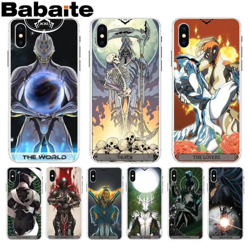 

Babaite Warframe Tarot Cards 2018 Colored Drawing phone Case for iPhone 8 7 6 6S Plus X XS max 10 5 5S SE XR Coque Shell
