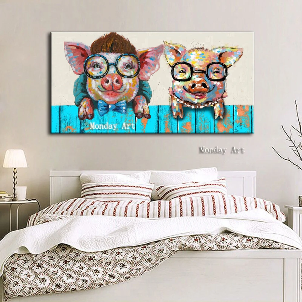 hand-painted-pop-art-carton-animal-on-canvas-painting-good-for-bar-decoration (1)
