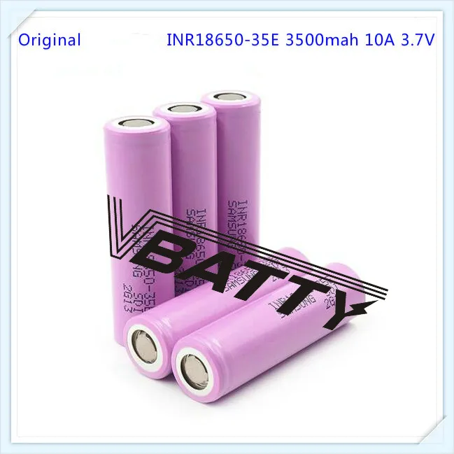 Vbatty для Samsung INR18650 35E 18650 аккумулятор 3500 мАч 10A 3 7 В литий ионная аккумуляторная