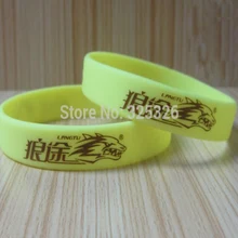 50 шт./лот индивидуальный логотип резиновые силиконовые браслеты для подарков