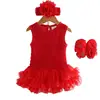 Party & Birthday Dress For 1-2 years Baby Girl Shoes+Gown