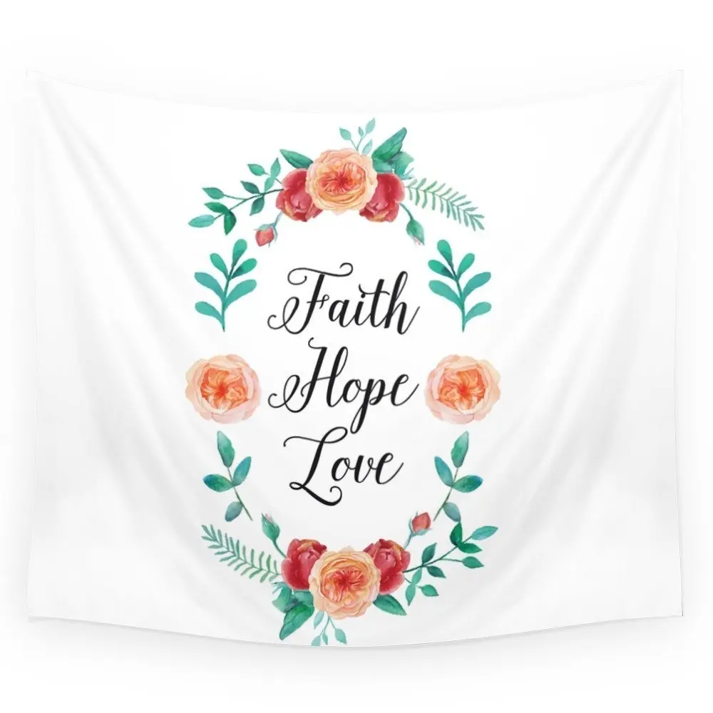 Faith Hope Love Wall Tapestry Hanging For Decoration Fashion | Дом и сад