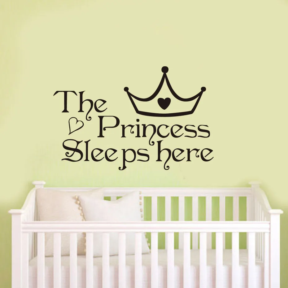 art design wall stickers for kids room the princess sleep here removable vinyl wall decals home - Wall Designs Stickers art design wall stickers for kids room the princess sleep here removable vinyl wall decals home - Wall Designs Stickers