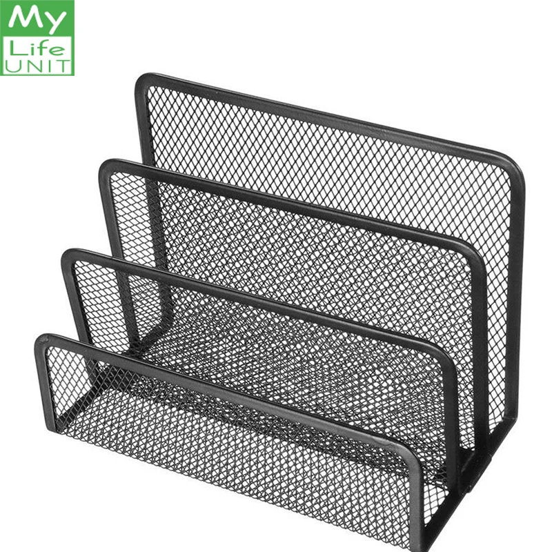 

Mesh Letter Holder 3 Compartment Desktop Letter Paper letter organizer Stacking Sorter Holder Collection