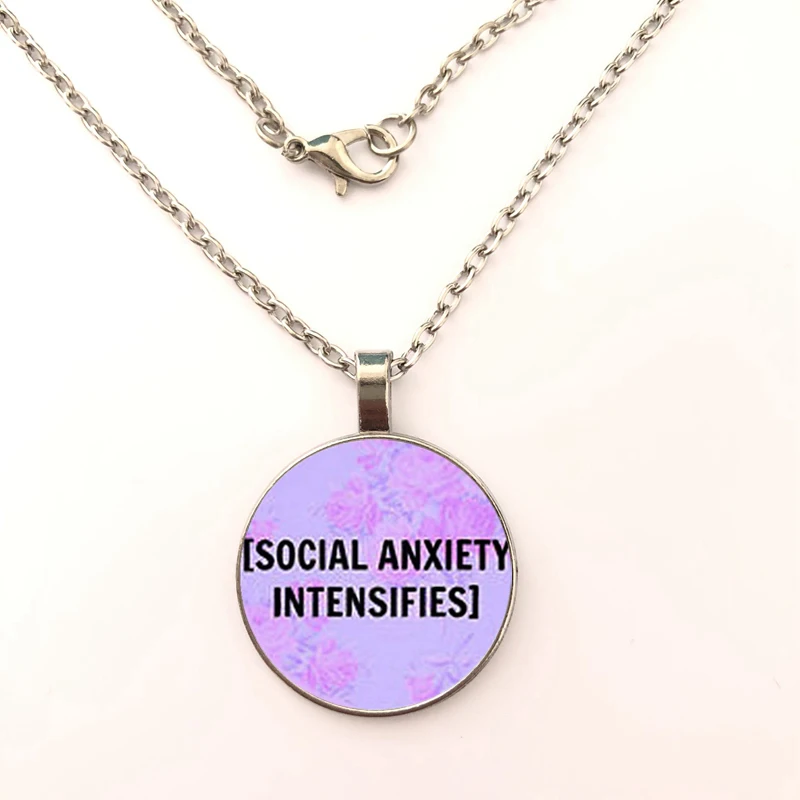 

hot sale Letter Pattern Glass Pattern Necklace Women Men Gifts Patterned Glass Pendant Necklace Jewelry Accessory Decor