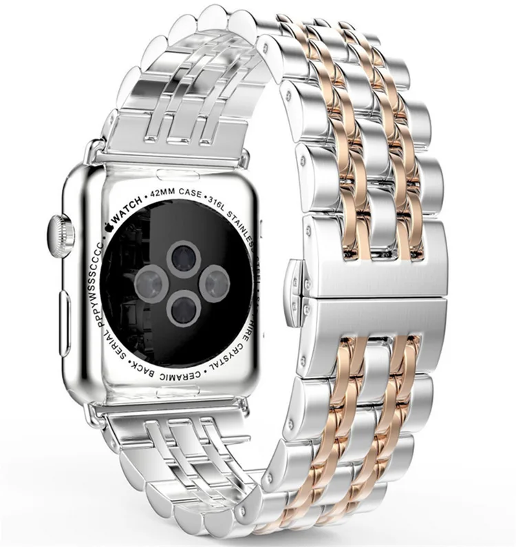 Металлический браслет для Apple Watch 38 мм 40 мм 42 мм 44 мм металлический браслет ремешок из нержавеющей стали для iWatch Series 4/3/2/1