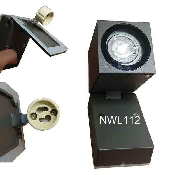 

2pcs A110V to AC240V Outdoor Wall Lamp IP54 Adjustable Exterior Lighting GU10 Downward Wall Light 5W