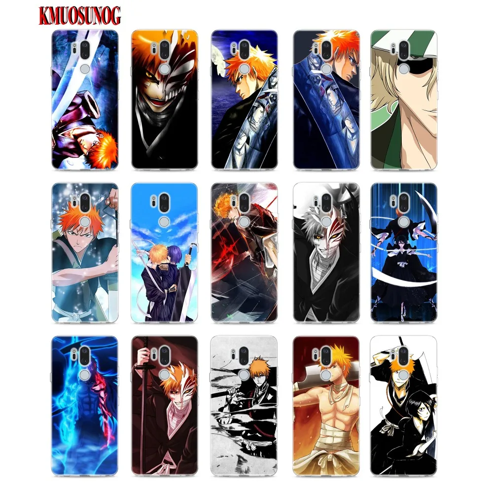 

Transparent Soft Silicone Phone Case Bleach Anime Kurosaki Ichigo for LG Q7 Q6 V40 V30 V20 G7 G6 G5 ThinQ Mini Plus